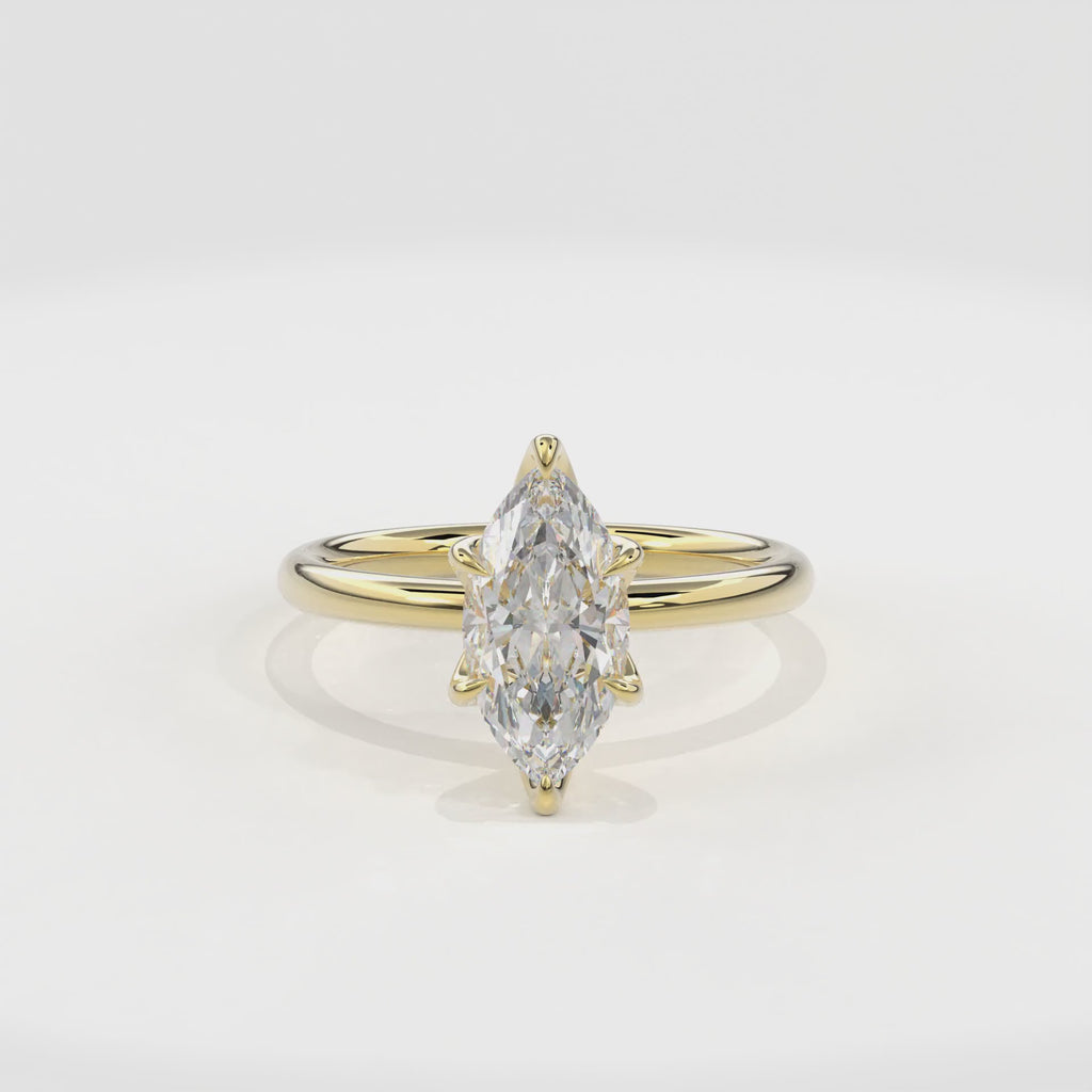 Dia Solitaire Engagement Ring Marquise•Yellow Gold