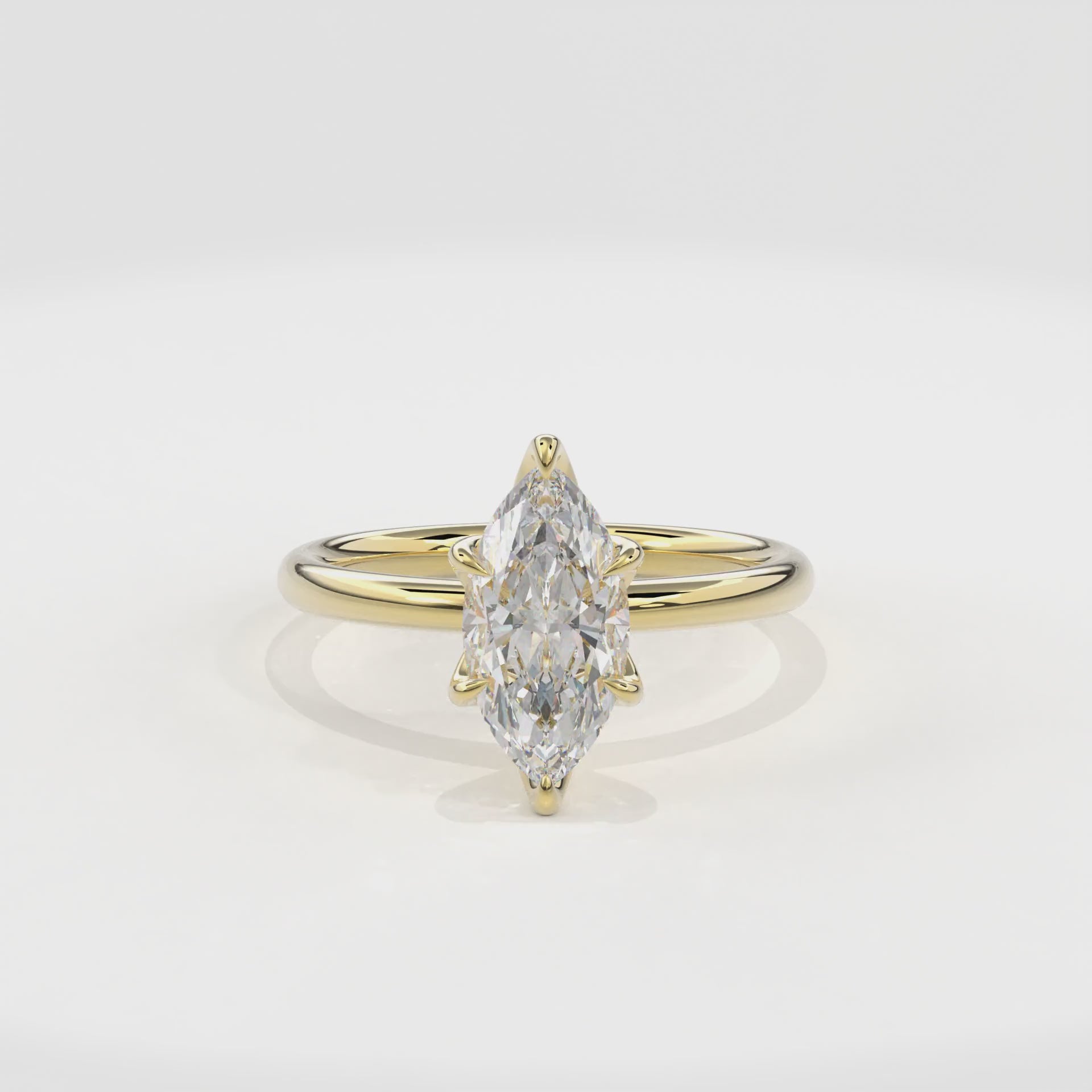 Dia Solitaire Engagement Ring Marquise•Yellow Gold