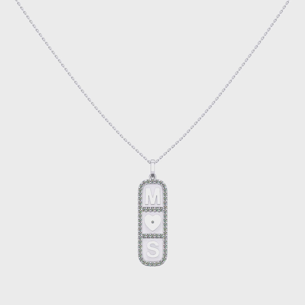 Rhodium Plated Elements Necklace SS25N003R