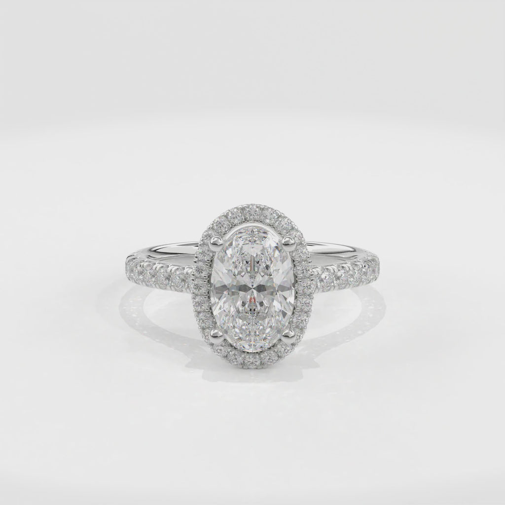 Elara Infinity Engagement Ring Oval•White Gold