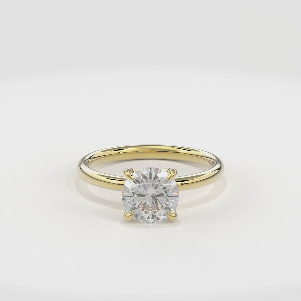 Dia Solitaire Engagement Ring Round•Yellow Gold
