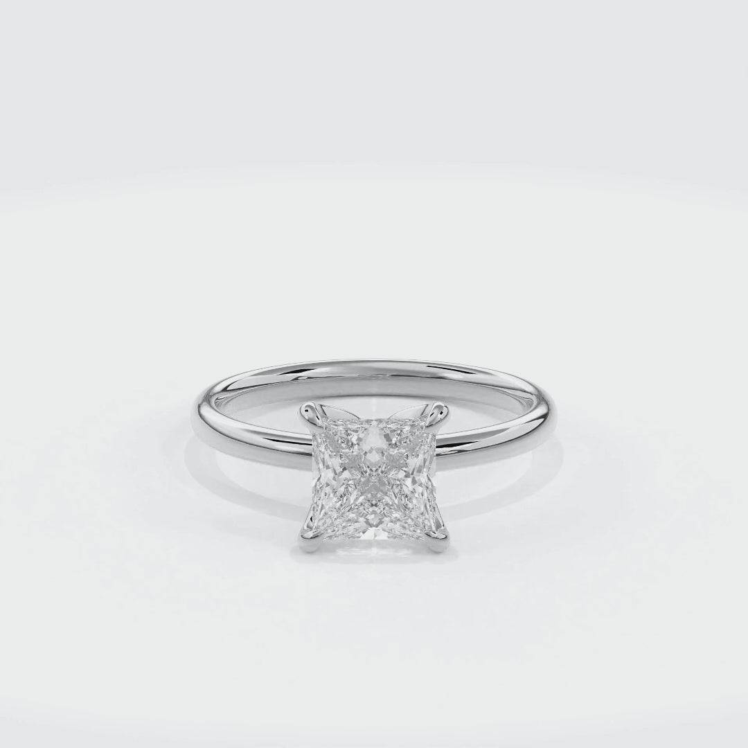 Dia Solitaire Engagement Ring Princess•White Gold