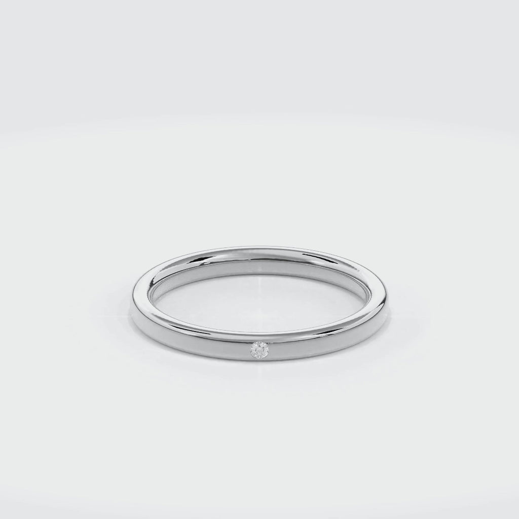 Wedding Bands Diamond Accent Band 2.2mm•White Gold
