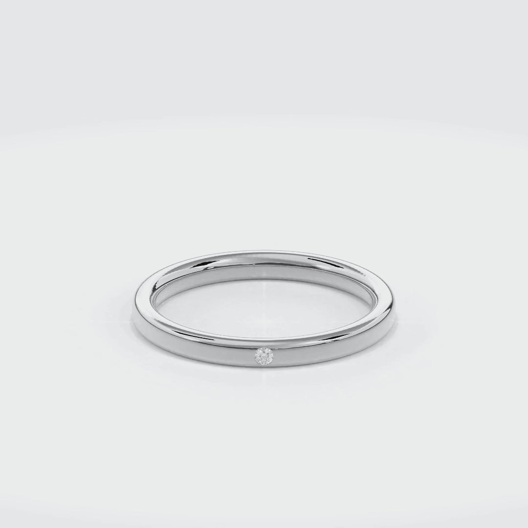 Wedding Bands Diamond Accent Band 2.2mm•White Gold