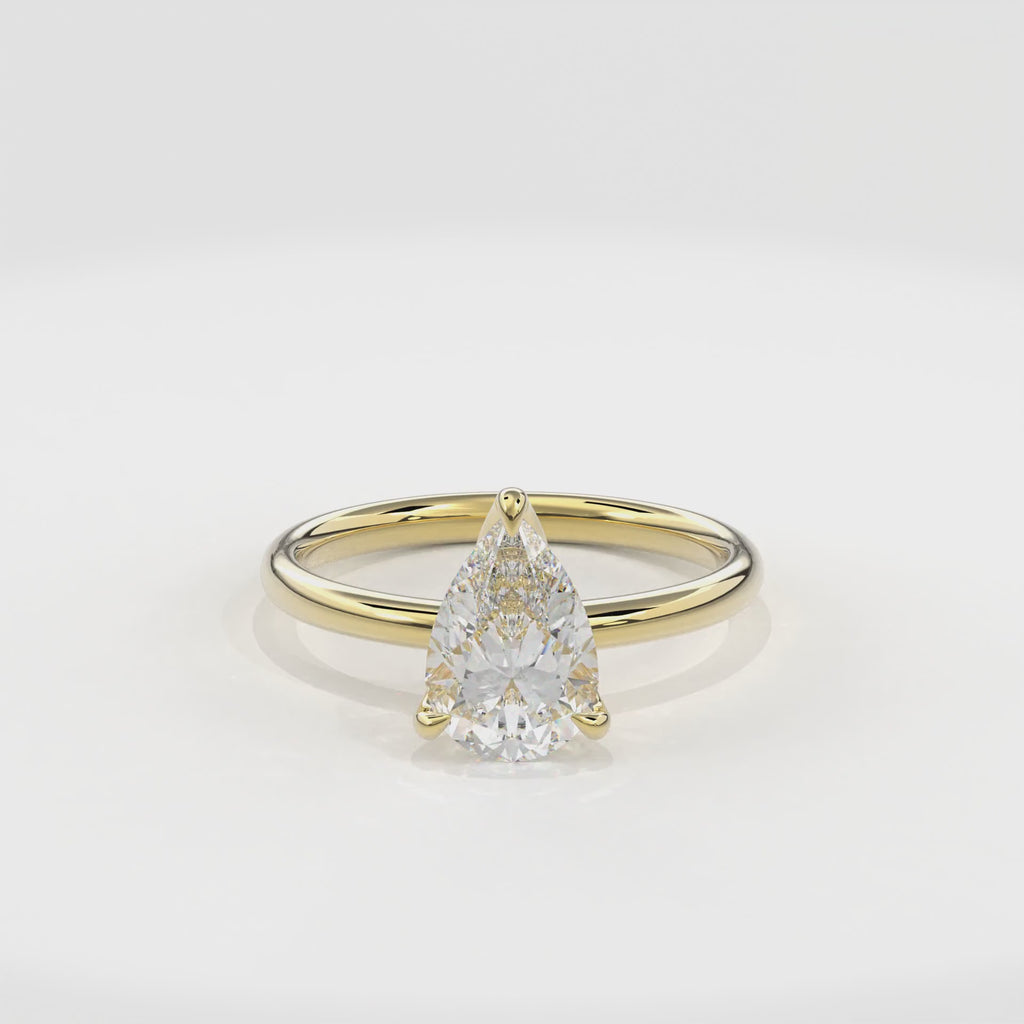 Dia Solitaire Engagement Ring Pear•Yellow Gold