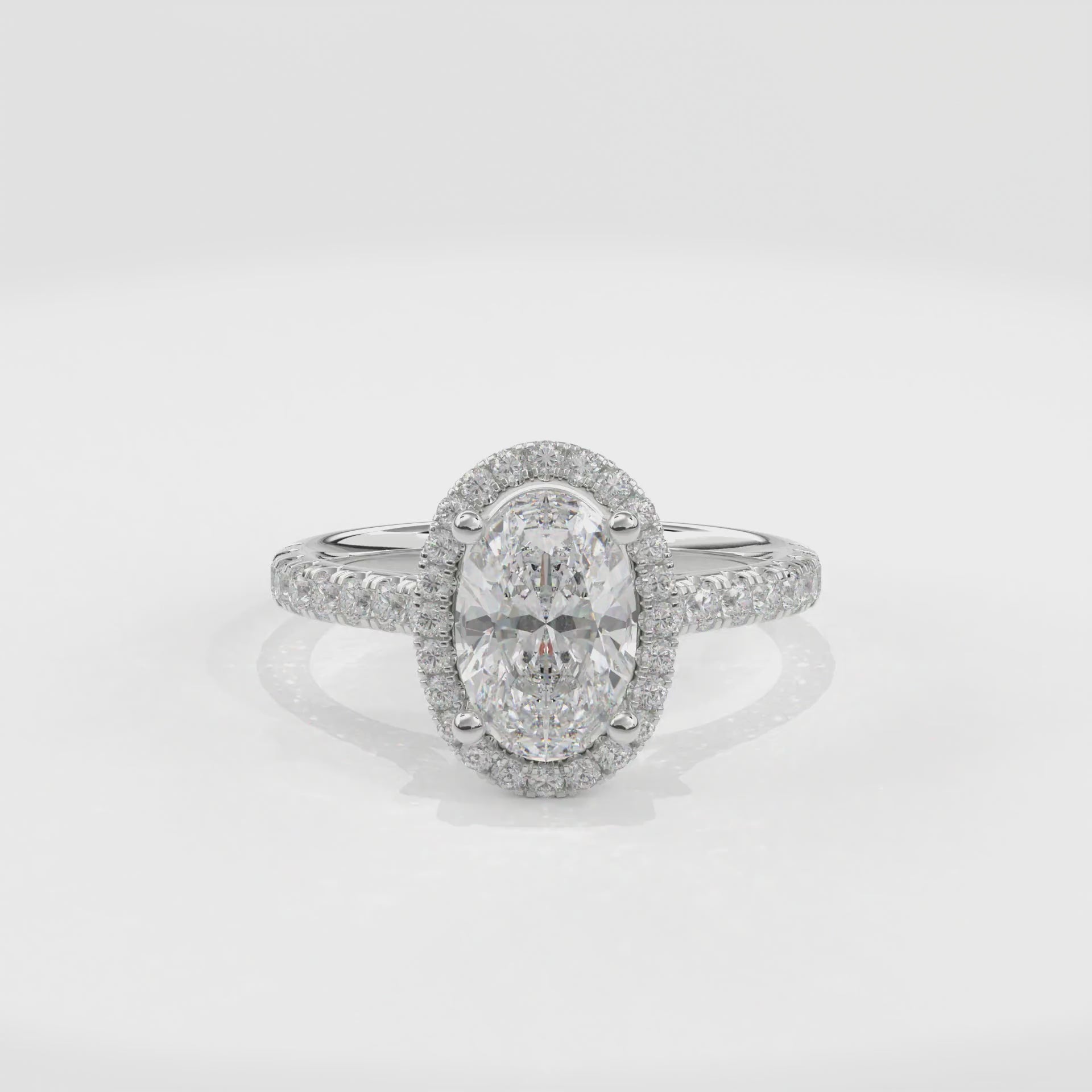 Elara Infinity Engagement Ring Oval•White Gold