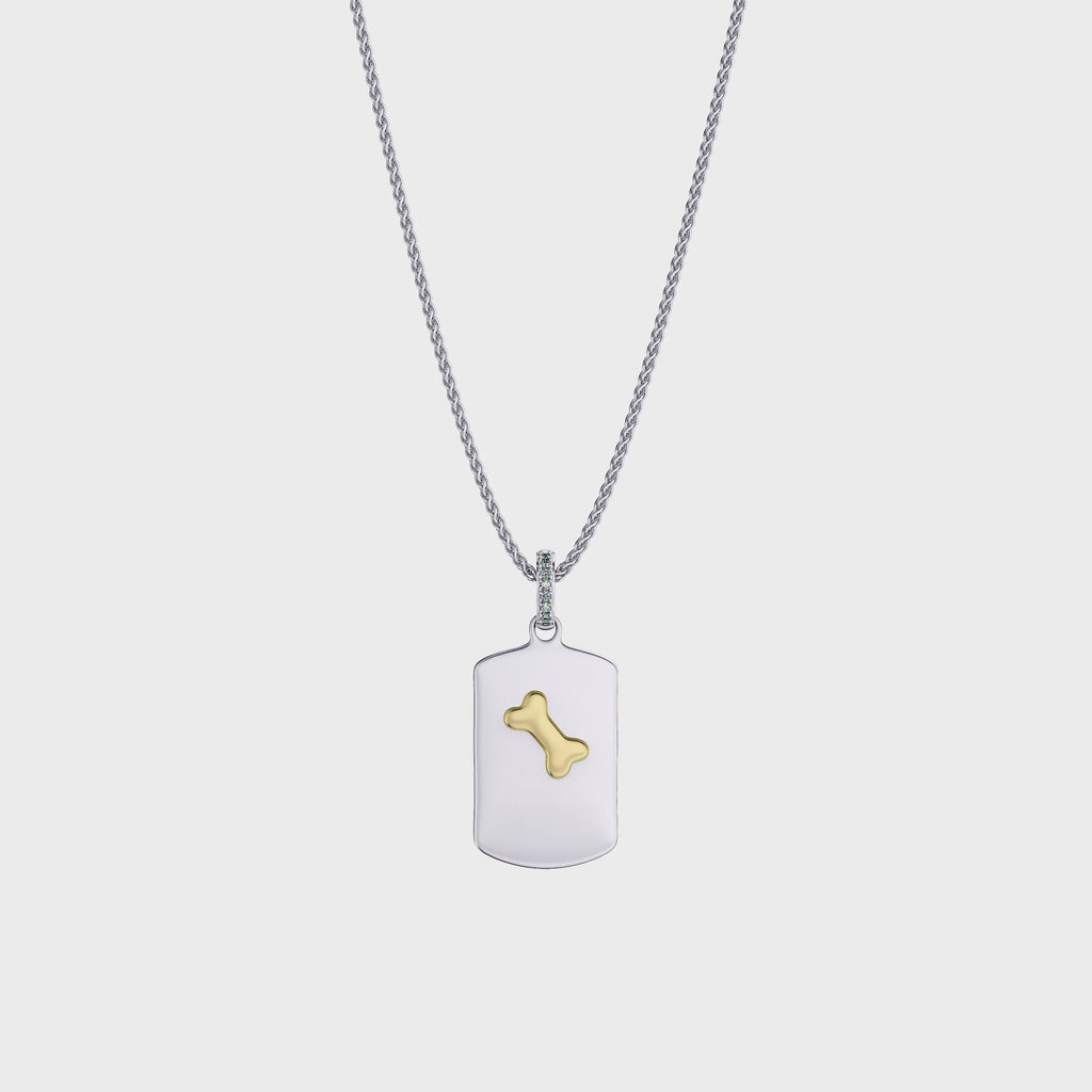 Double-Sided Custom Paw Squircle Necklace AW24N005S