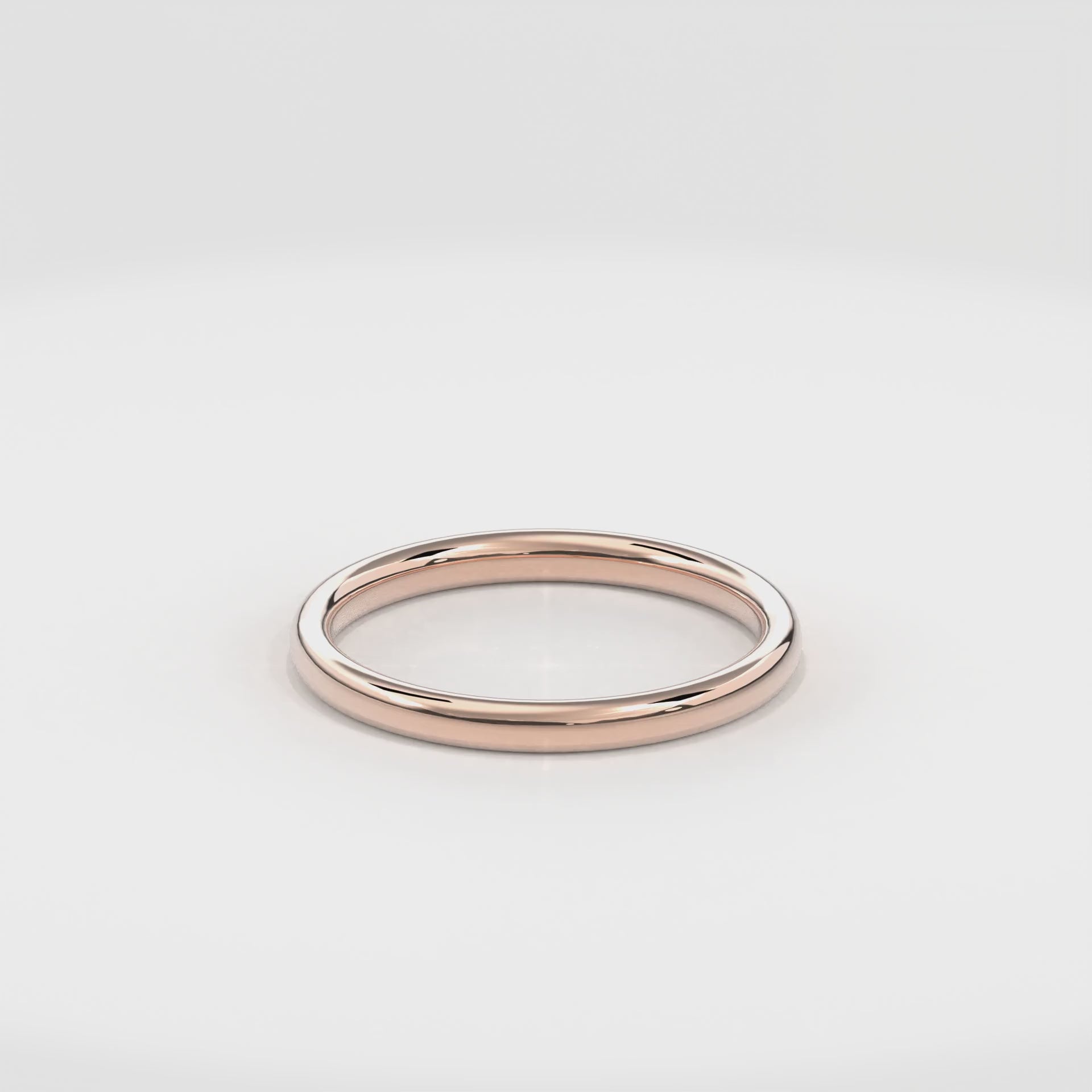 Wedding Bands Round Band 2mm•Rose Gold