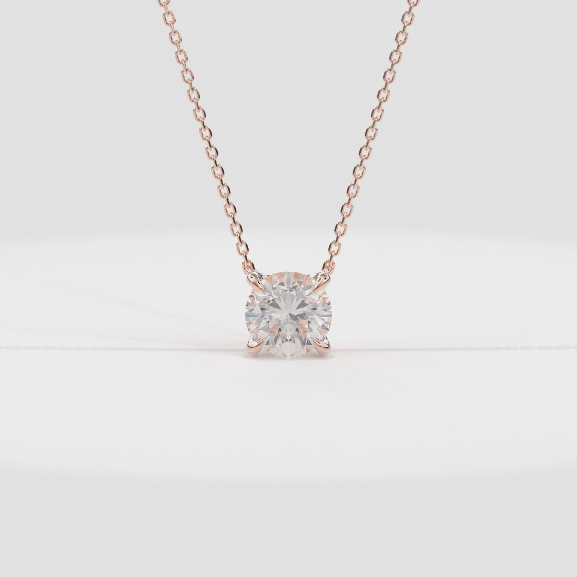 Renewable Diamond Necklace in Rose Gold