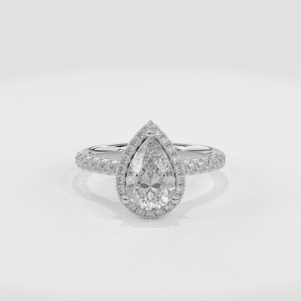 Elara Infinity Engagement Ring Pear•White Gold