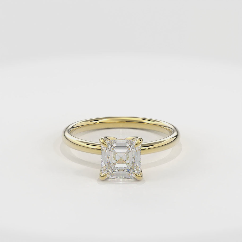 Dia Solitaire Engagement Ring Radiant•Yellow Gold