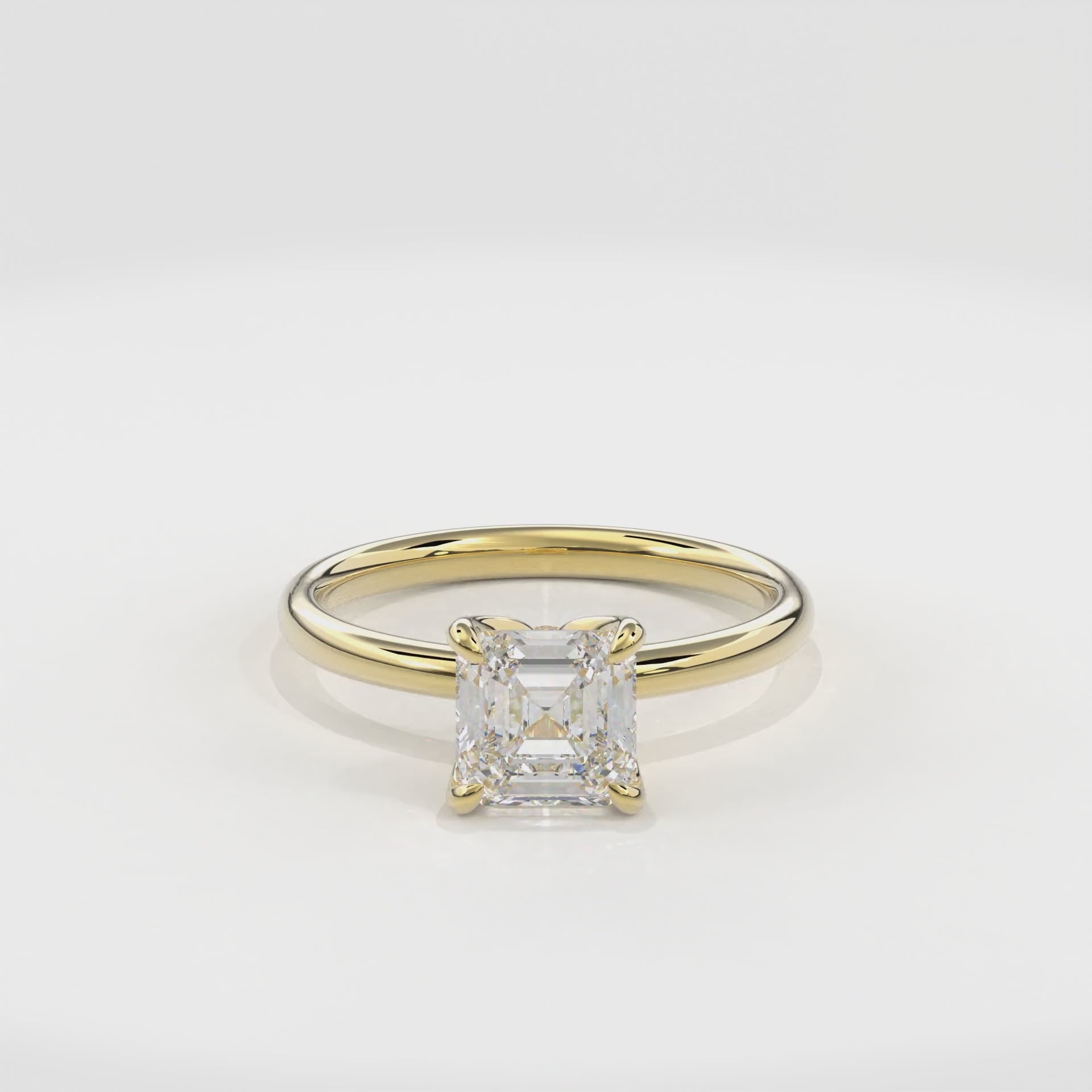 Dia Solitaire Engagement Ring Radiant•Yellow Gold