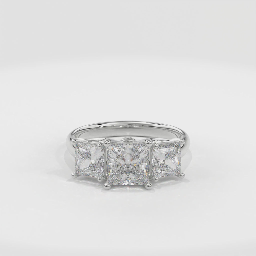 Daphnis Trinity Engagement Ring Princess•White Gold
