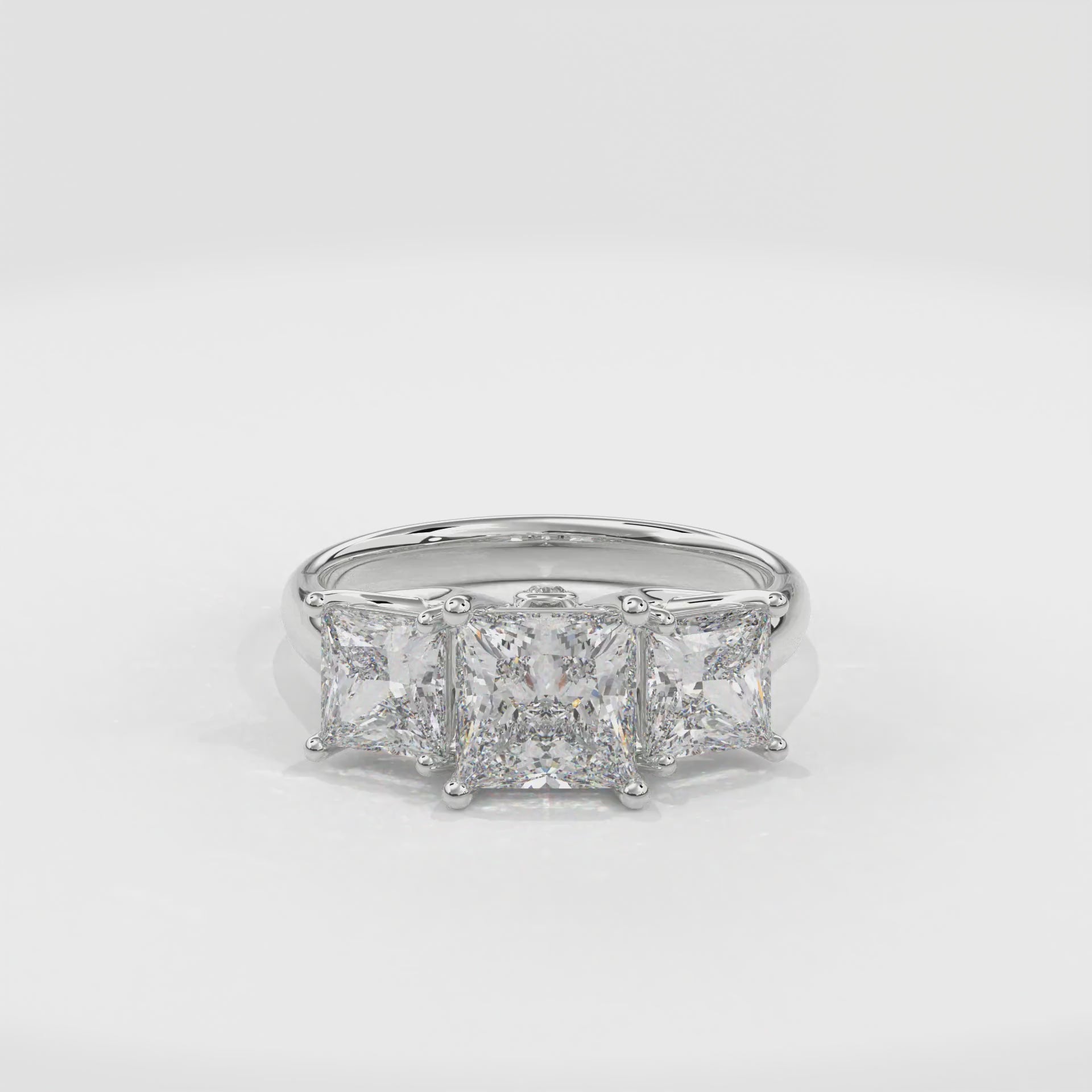Daphnis Trinity Engagement Ring Princess•White Gold