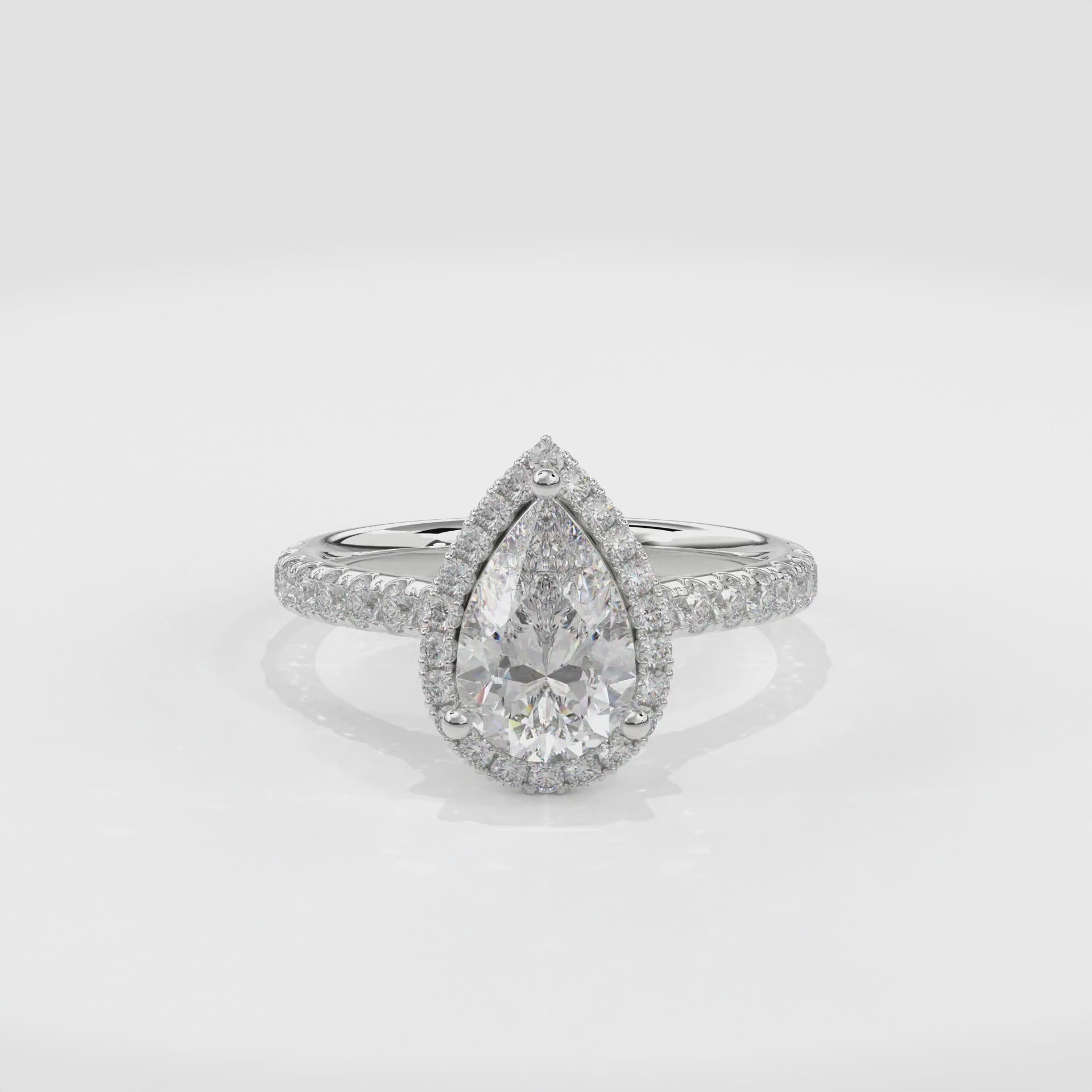 Elara Infinity Engagement Ring Pear•White Gold