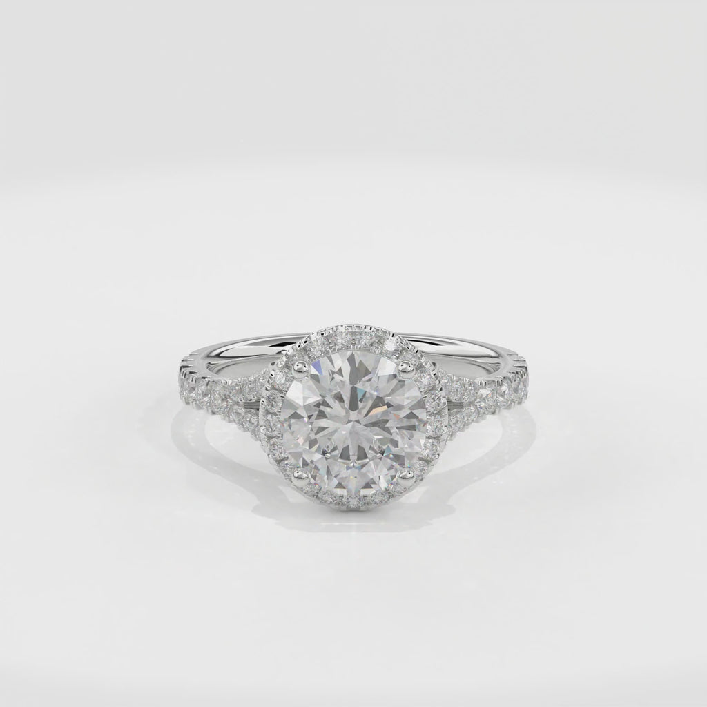 Elara Vintage Inspired Engagement Ring Emerald•White Gold