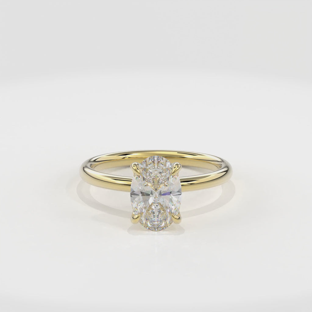 Dia Solitaire Engagement Ring Oval•Yellow Gold
