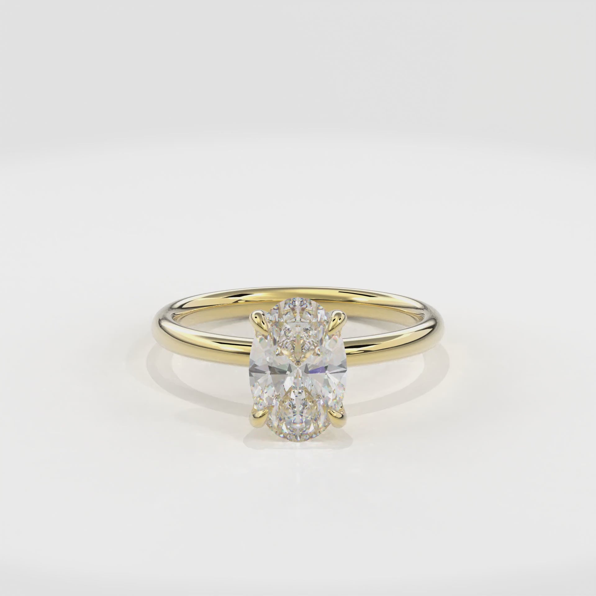 Dia Solitaire Engagement Ring Oval•Yellow Gold
