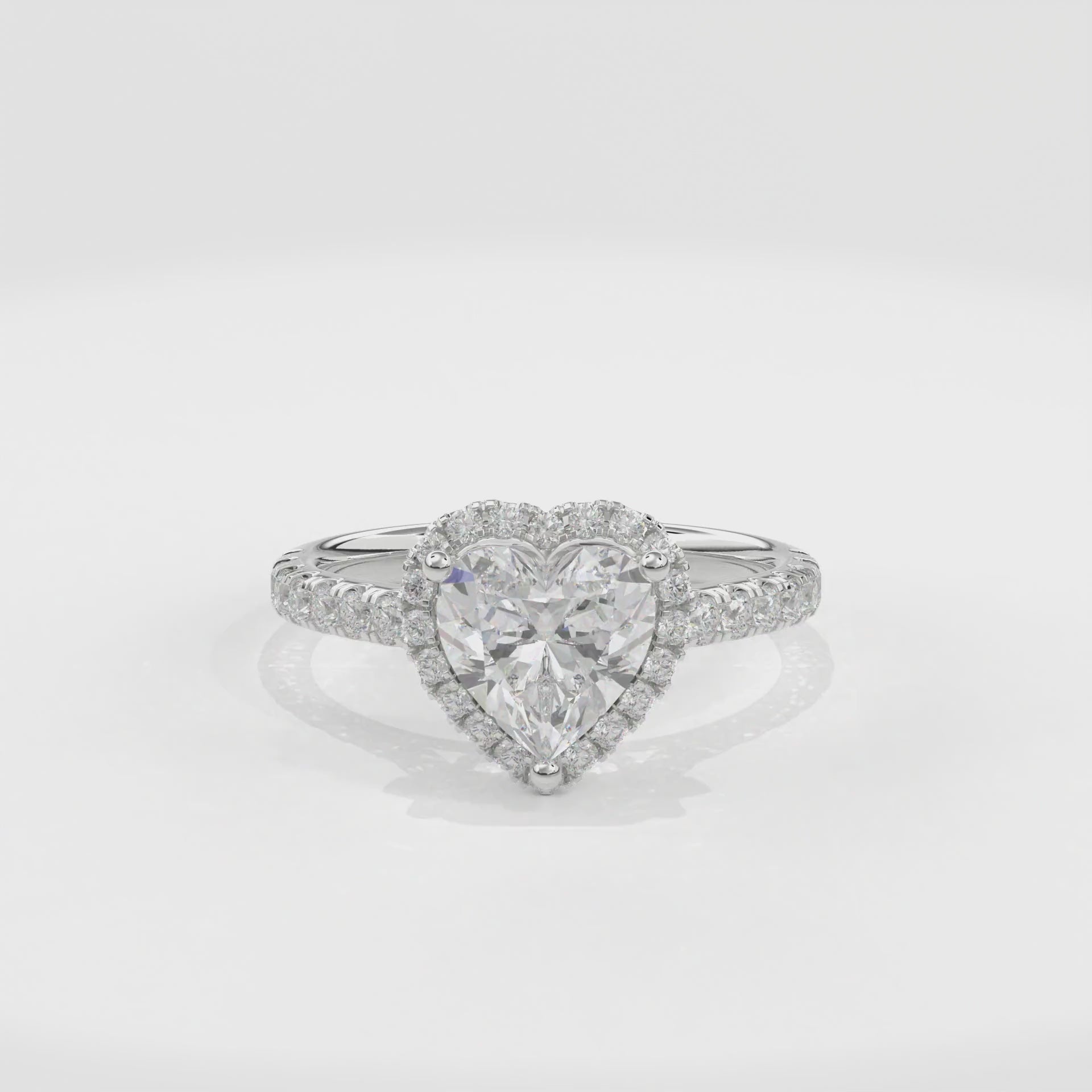 Elara Infinity Engagement Ring Heart•White Gold