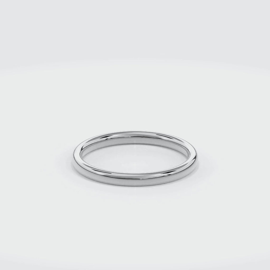 Wedding Bands Round Band 2mm•White Gold