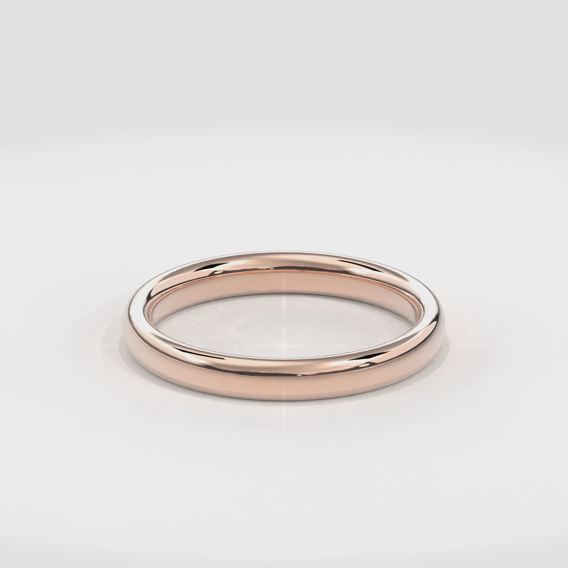 Wedding Bands Round Band 3.3mm•Rose Gold