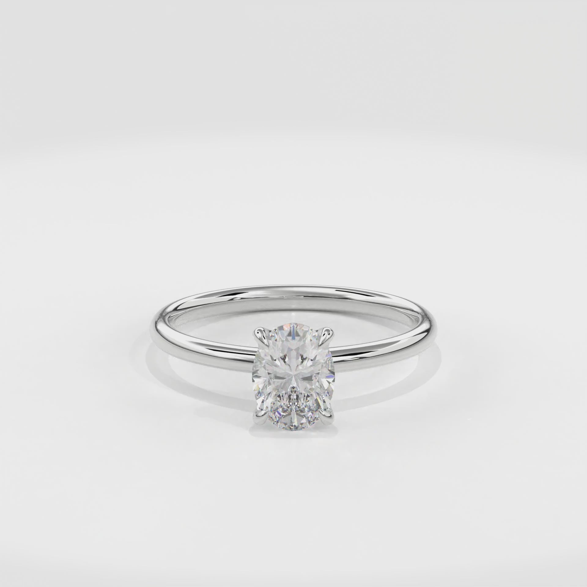 Dia Special Solitaire Engagement Ring Oval•White Gold