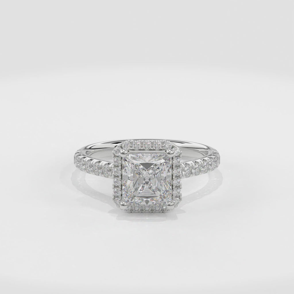 Elara Infinity Engagement Ring Radiant•White Gold