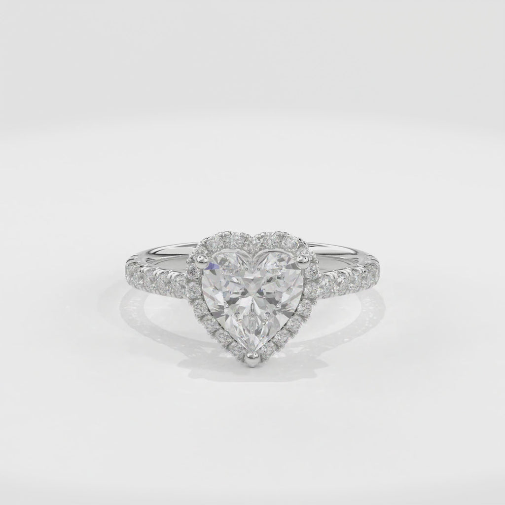 Elara Infinity Engagement Ring Heart•White Gold